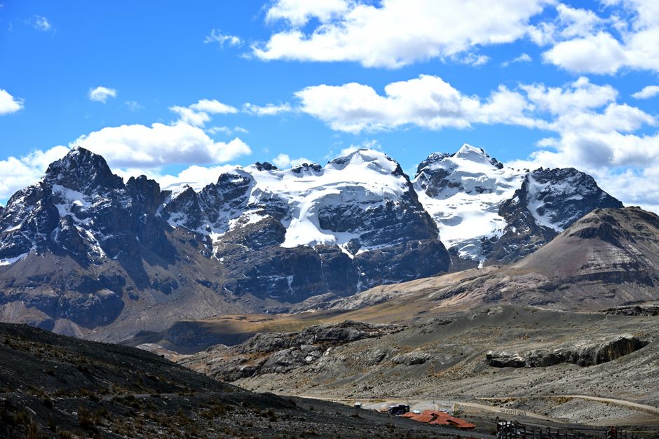 Stunning view of the snow-capped Andes in the Cordillera Blanca region, Peru.